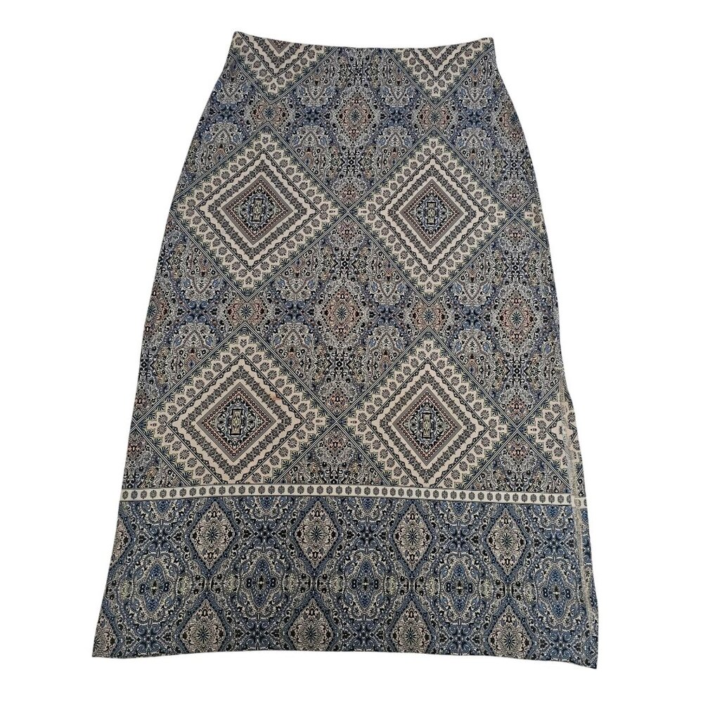 Chico's Multicolor Printed Column Design A-line Maxi Skirt Size 2/US (12-14) - Picture 3 of 11